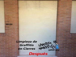 Limpieza de Graffitis en Cierres, Puertas y Persianas